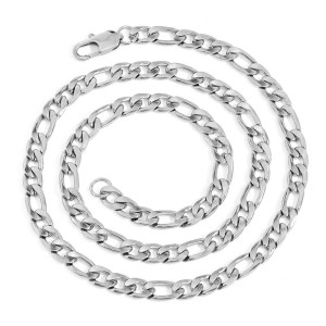 3mm/4mm/5mm/6mm Figaro Chain Stainless Steel Necklace