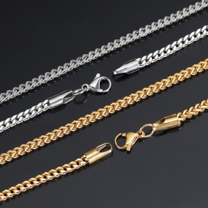 3mm Reverse Chain Stainless Steel Necklace