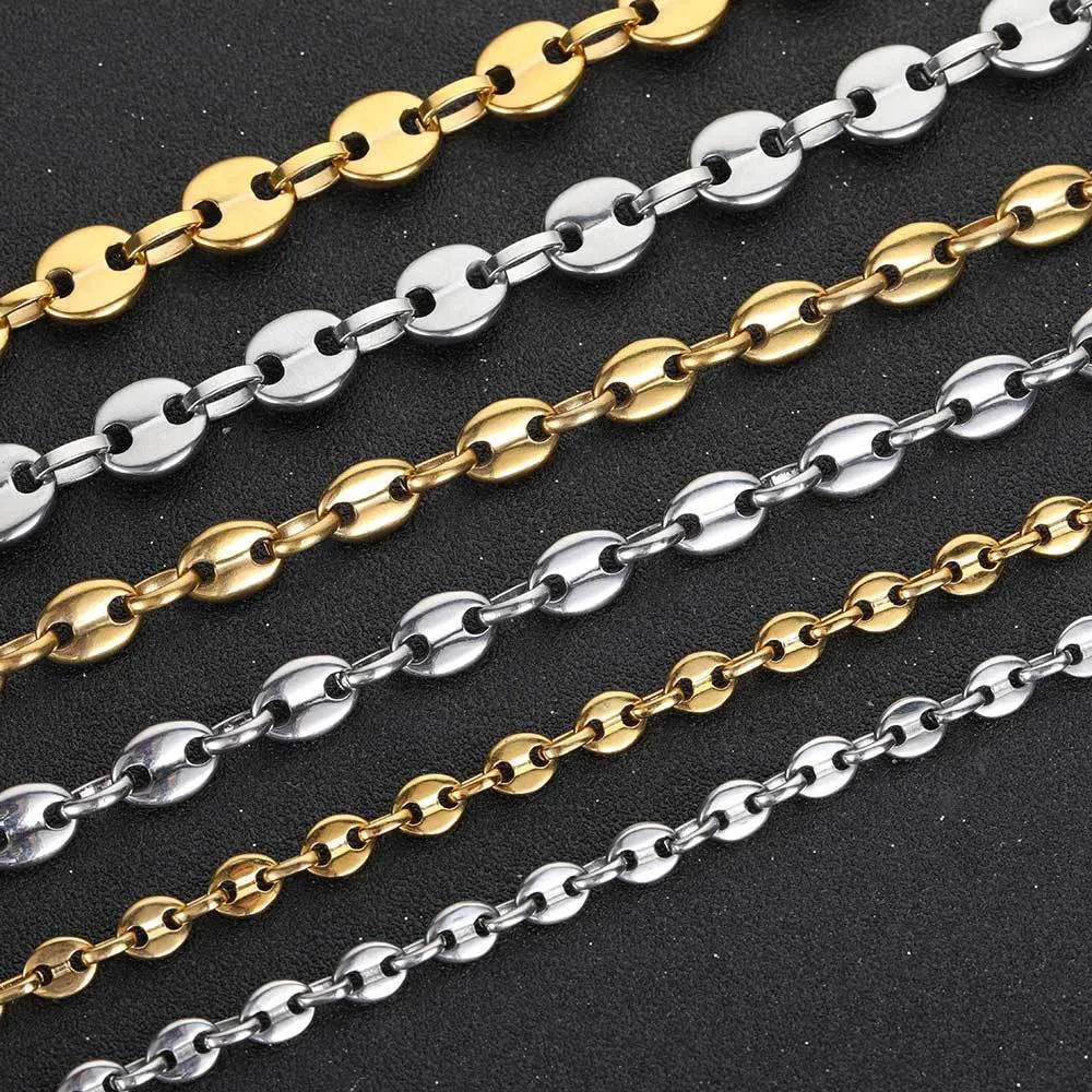 5mm/6mm/8mm/11mm Pig Nose Chain Stainless Steel Necklace - image2