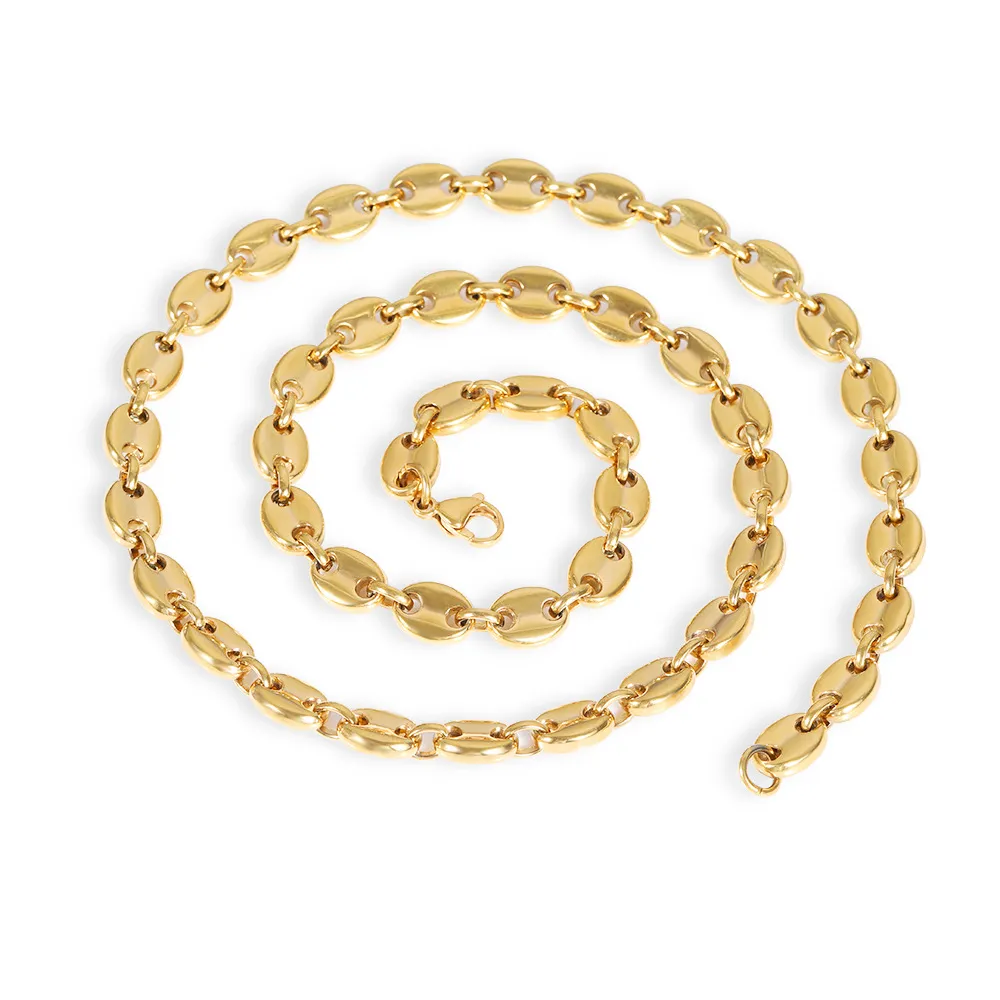 5mm/6mm/8mm/11mm Pig Nose Chain Stainless Steel Necklace