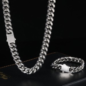 6mm/8mm/10mm/12mm/14mm/16mm/18mm Miami Cuban Chain Stainless Steel Necklace