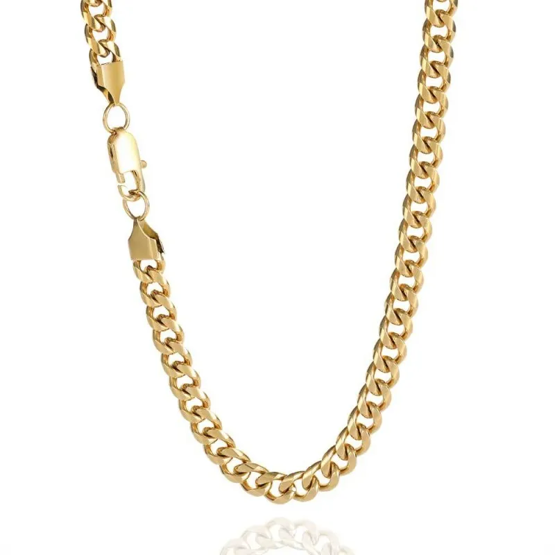 4mm/5mm/6mm/7mm/8mm/9mm Cuban Chain Stainless Steel Necklace