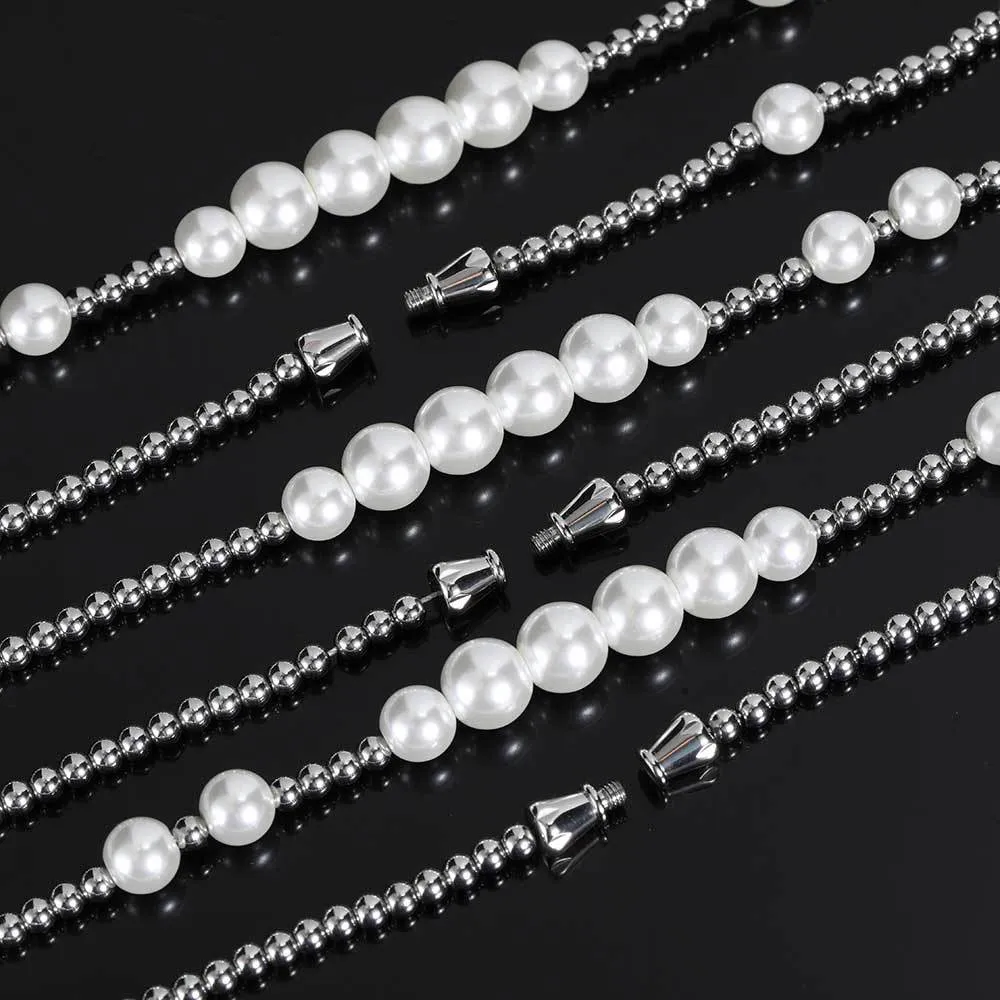 6mm/8mm/10mm Grass Pearl Stainless Steel Beads Chain - image2