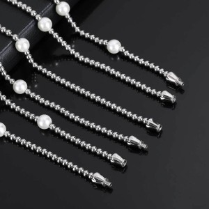 6mm/8mm/10mm Grass Pearl Stainless Steel Beads Chain