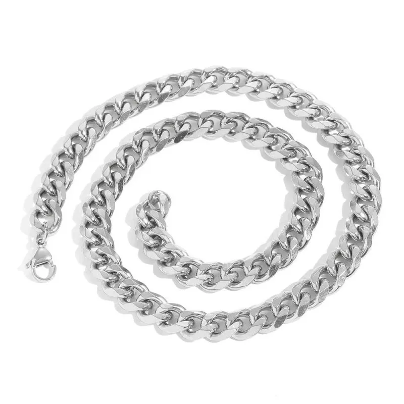 11mm Hip Hop Cuban Chain Stainless Steel Necklace