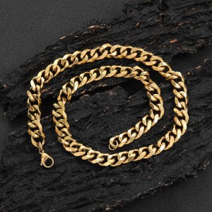 11mm Hip Hop Cuban Chain Stainless Steel Necklace