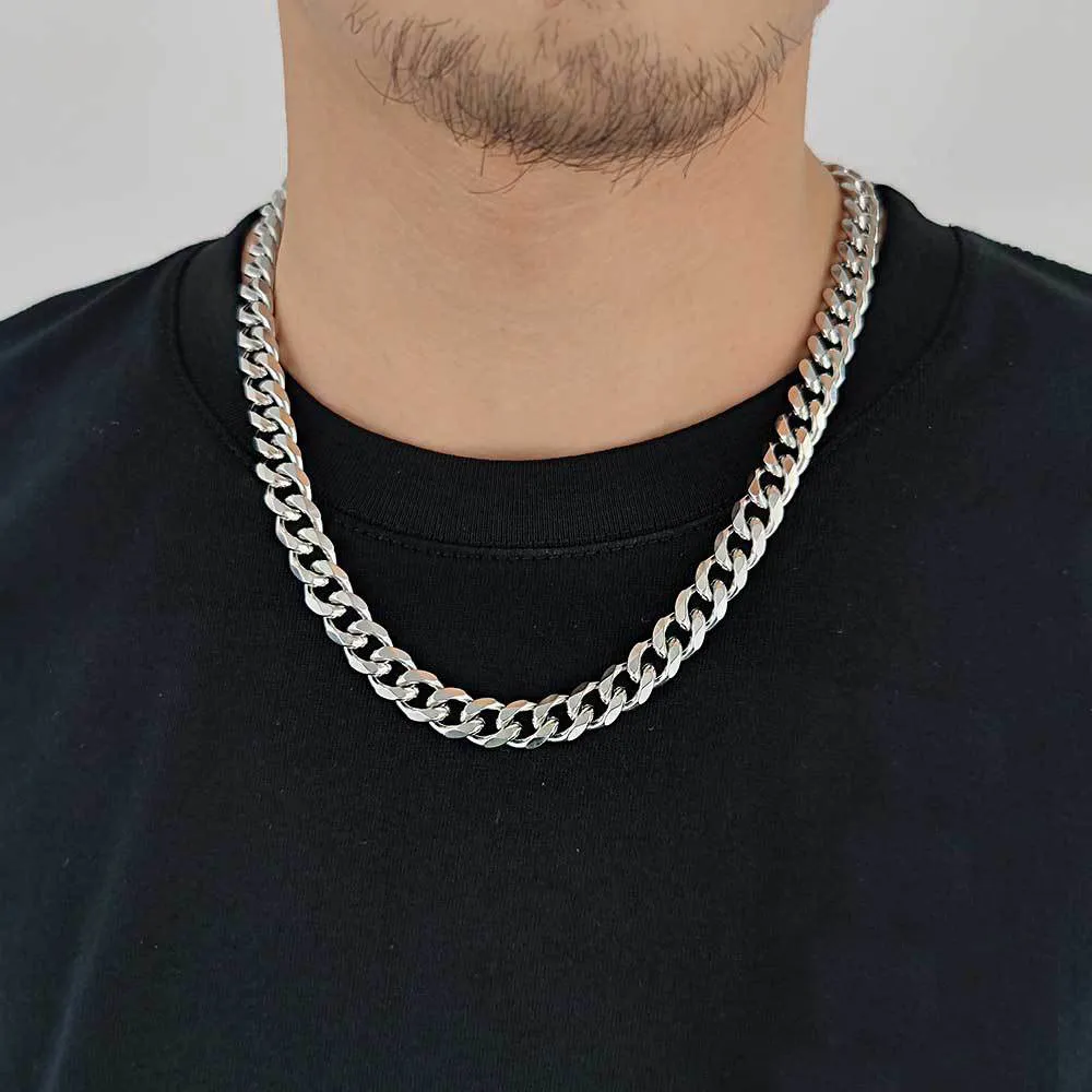 11mm Hip Hop Cuban Chain Stainless Steel Necklace - image1