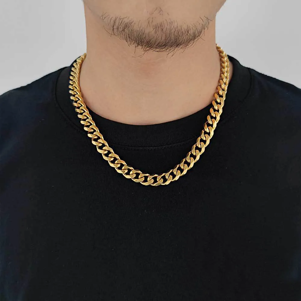 11mm Hip Hop Cuban Chain Stainless Steel Necklace - image2
