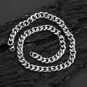 11mm Hip Hop Cuban Chain Stainless Steel Necklace