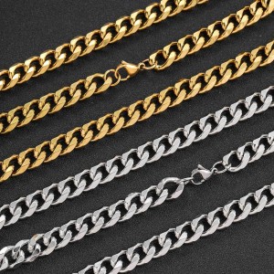 11mm Hip Hop Cuban Chain Stainless Steel Necklace