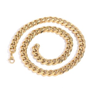11mm Hip Hop Cuban Chain Stainless Steel Necklace