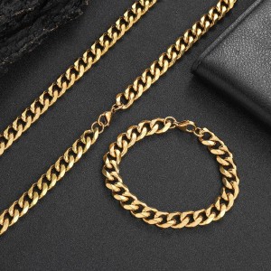 11mm Hip Hop Cuban Chain Stainless Steel Necklace