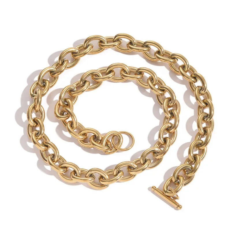 12mm Cross Chain Stainless Steel Necklace