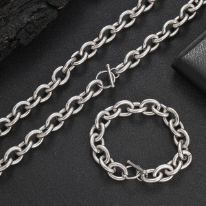 12mm Cross Chain Stainless Steel Necklace