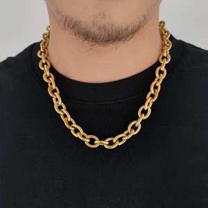 12mm Cross Chain Stainless Steel Necklace