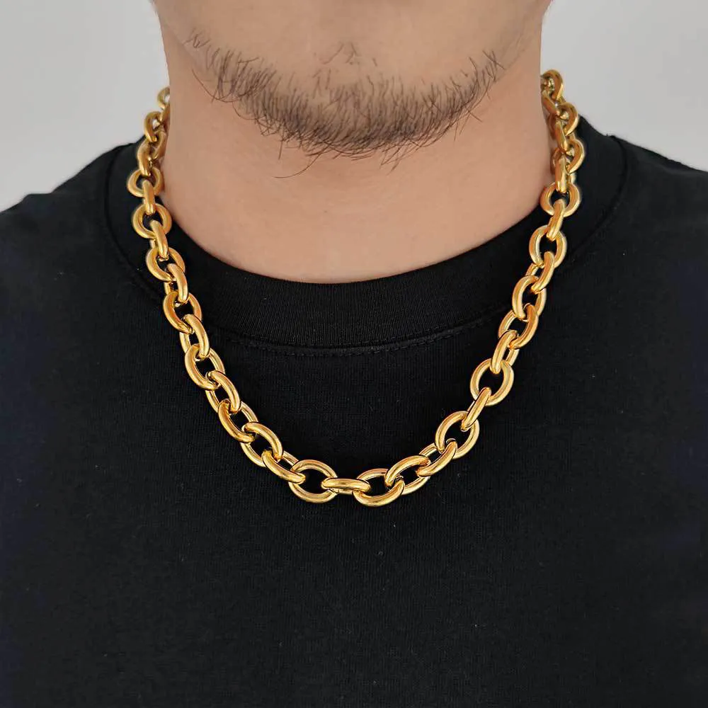 12mm Cross Chain Stainless Steel Necklace - image1