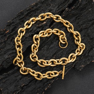 12mm Cross Chain Stainless Steel Necklace