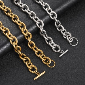 12mm Cross Chain Stainless Steel Necklace