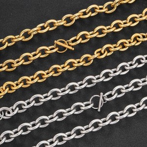 12mm Cross Chain Stainless Steel Necklace