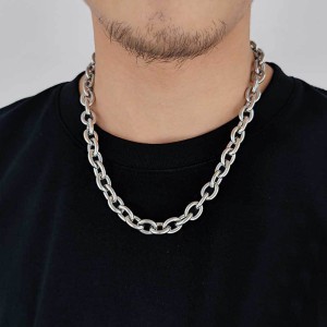 12mm Cross Chain Stainless Steel Necklace