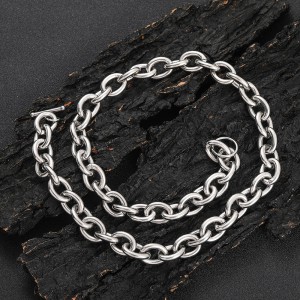 12mm Cross Chain Stainless Steel Necklace