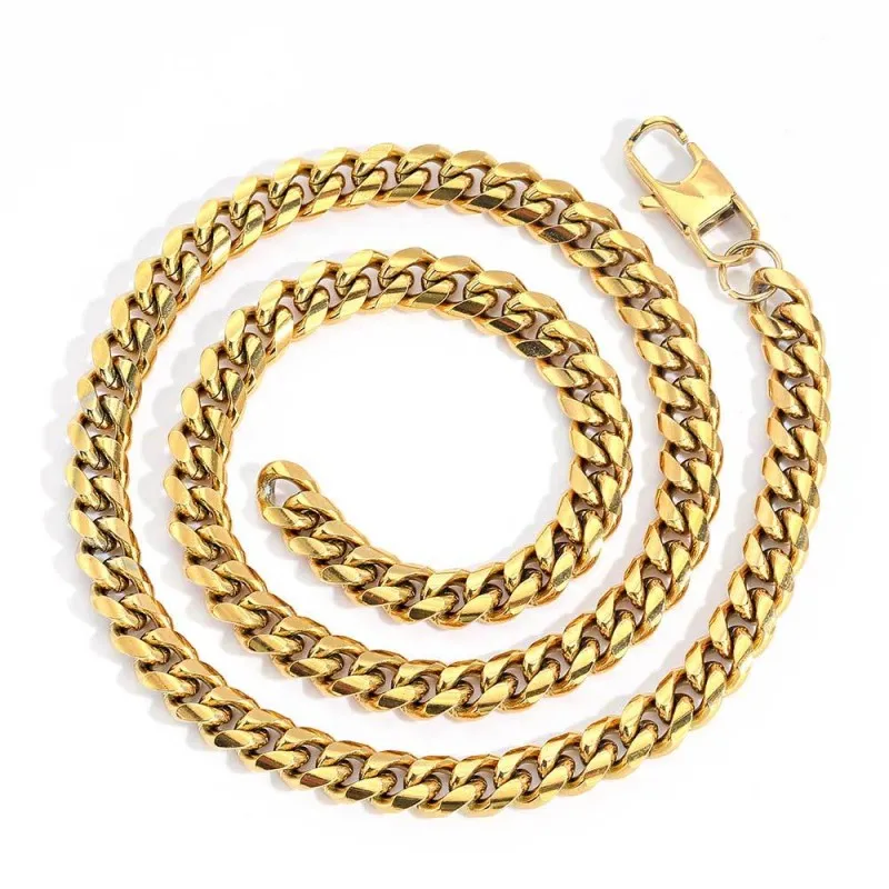 4mm/5mm/6mm/7mm/8mm/9mm Man Cuban Chain Stainless Steel Necklace