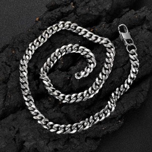 4mm/5mm/6mm/7mm/8mm/9mm Man Cuban Chain Stainless Steel Necklace