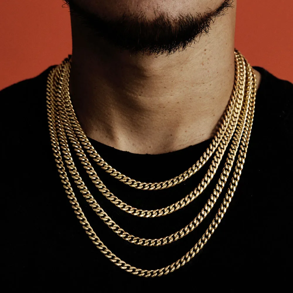 4mm/5mm/6mm/7mm/8mm/9mm Man Cuban Chain Stainless Steel Necklace - image1