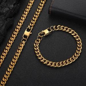 4mm/5mm/6mm/7mm/8mm/9mm Man Cuban Chain Stainless Steel Necklace