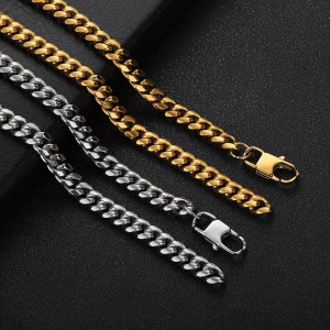 4mm/5mm/6mm/7mm/8mm/9mm Man Cuban Chain Stainless Steel Necklace