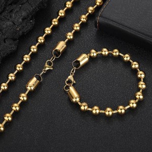 8mm Bead Ball Chains Stainless Steel Necklace