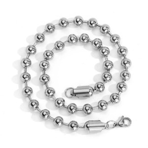 8mm Bead Ball Chains Stainless Steel Necklace