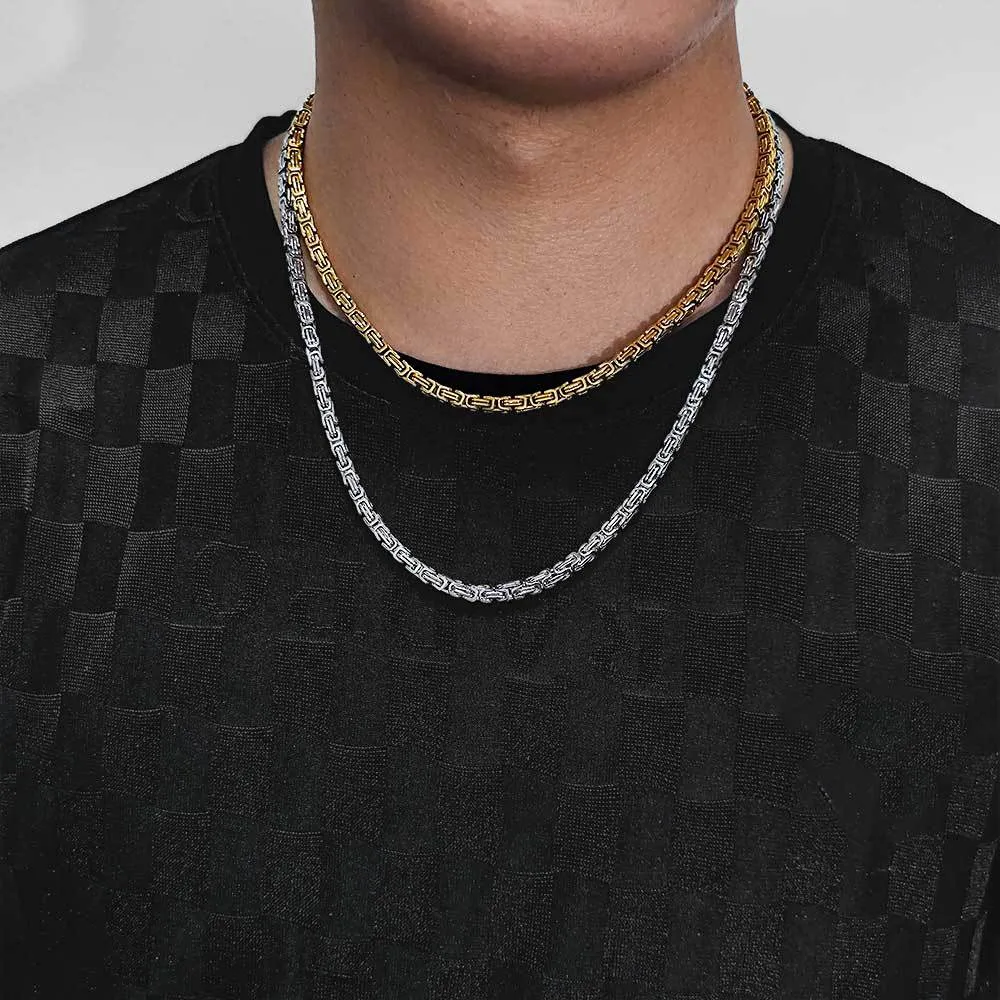 4mm Emperor Chain Stainless Steel Necklace - image1