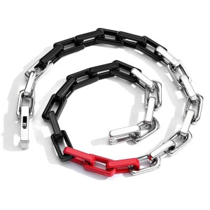 9mm Rectangle Bamboo Chain Stainless Steel Necklace