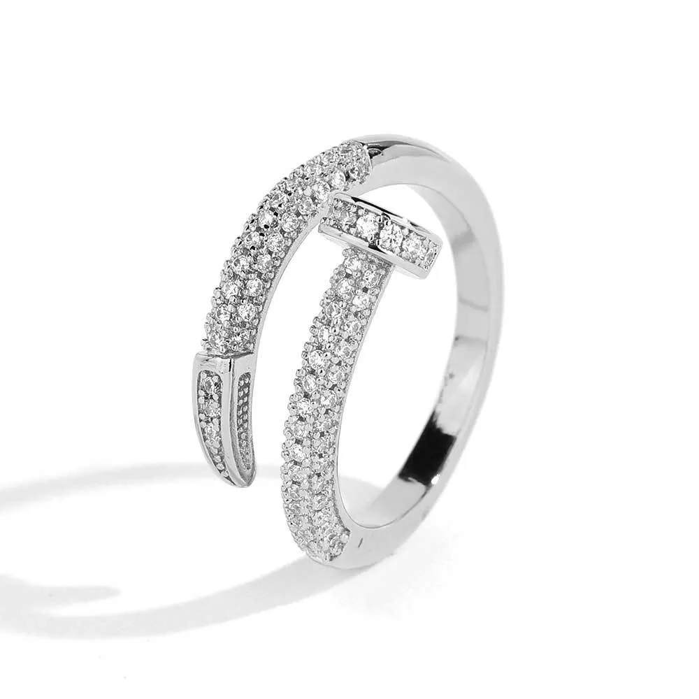Zirconia Spike Hip Hop Brass Ring