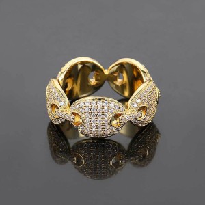 Zirconia Pig Nose Hip Hop Ring